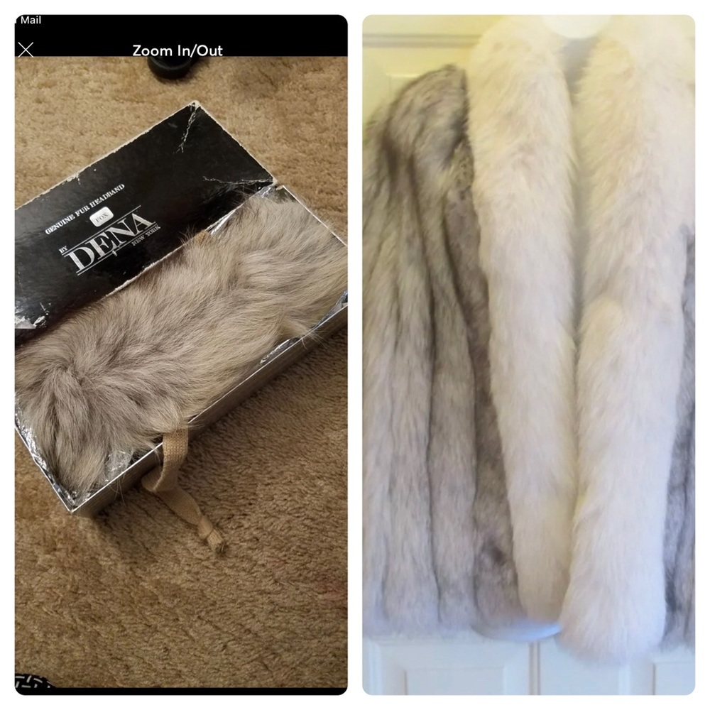 Absolutely gorgeous Silver Fox Coat & Headband